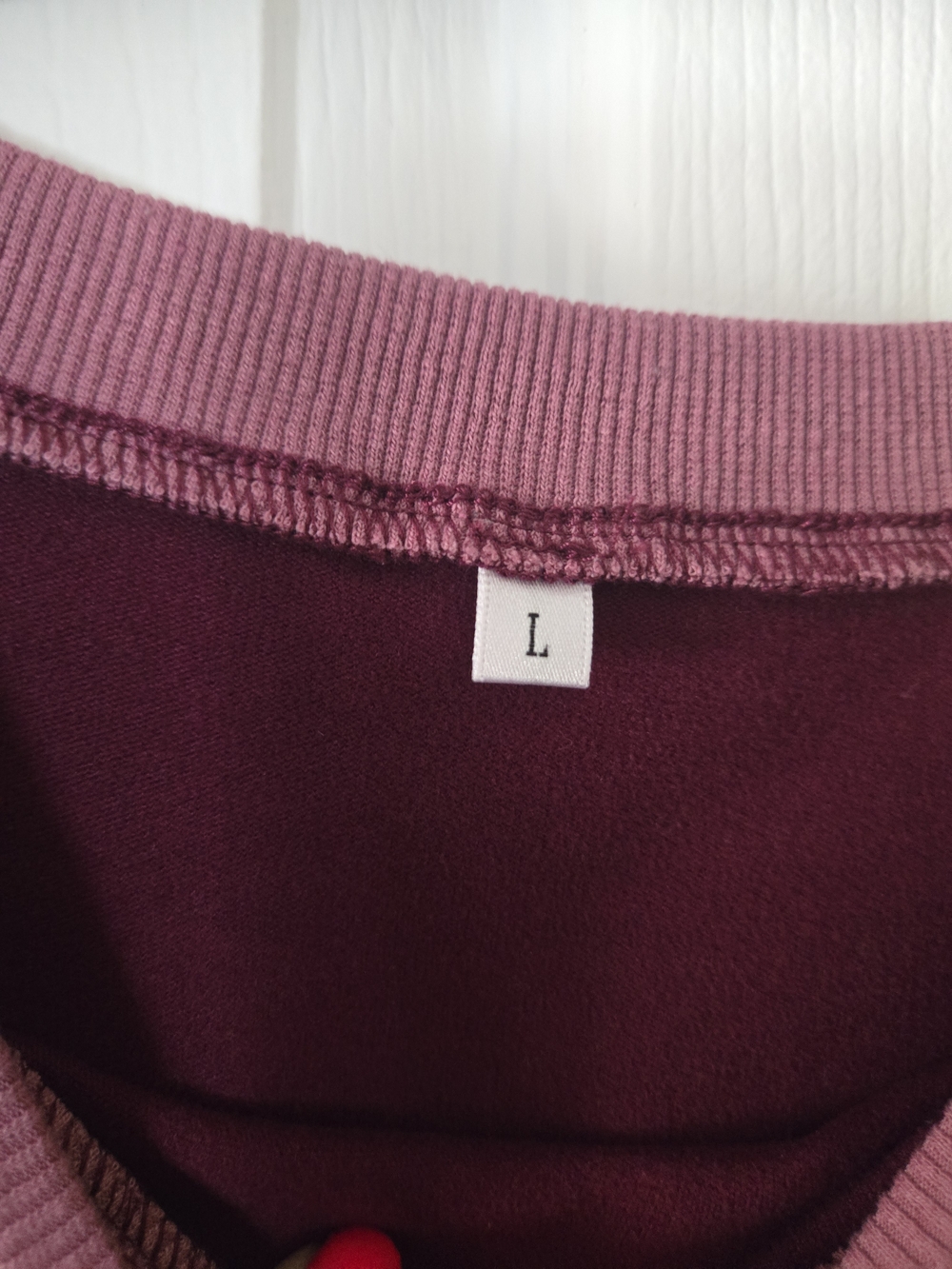 Pink & Burgundy Crewneck Sweatshirt - Size L
